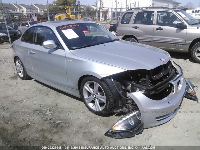 WBAUP9C54BVL89429 - 2011 BMW 128 I SILVER photo 1