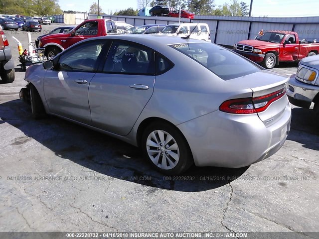 1C3CDFBBXED815362 - 2014 DODGE DART SXT SILVER photo 3