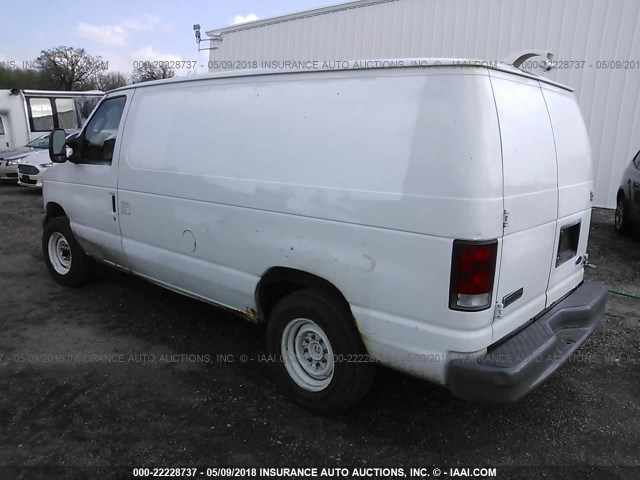 1FTNE24W17DA96581 - 2007 FORD ECONOLINE E250 VAN WHITE photo 3