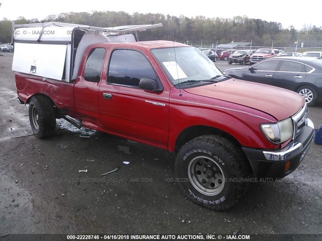 4TAWM72N1XZ464142 - 1999 TOYOTA TACOMA XTRACAB RED photo 1