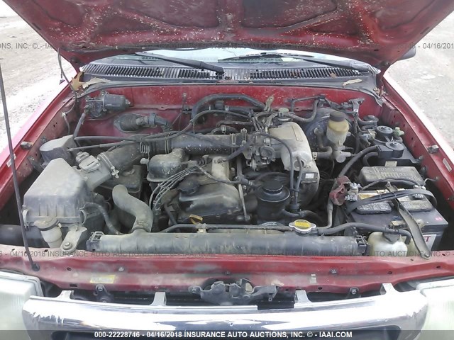 4TAWM72N1XZ464142 - 1999 TOYOTA TACOMA XTRACAB RED photo 10