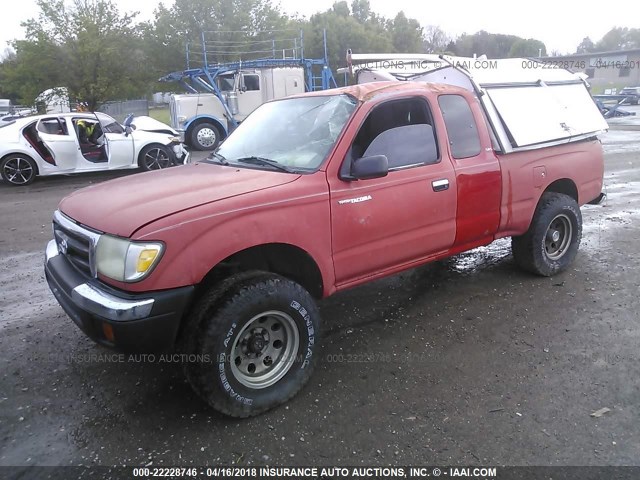 4TAWM72N1XZ464142 - 1999 TOYOTA TACOMA XTRACAB RED photo 2