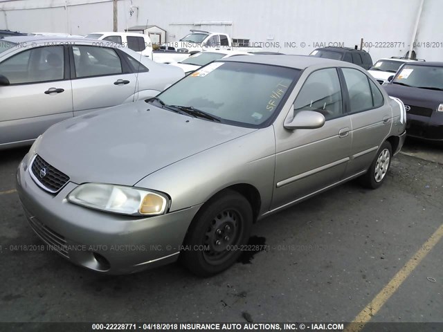 3N1CB51D42L621398 - 2002 NISSAN SENTRA XE/GXE BEIGE photo 2