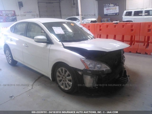 3N1AB7AP2EL687756 - 2014 NISSAN SENTRA S/SV/SR/SL WHITE photo 6