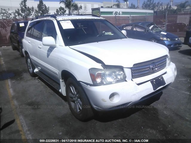 JTEDW21A560005511 - 2006 TOYOTA HIGHLANDER HYBRID WHITE photo 1