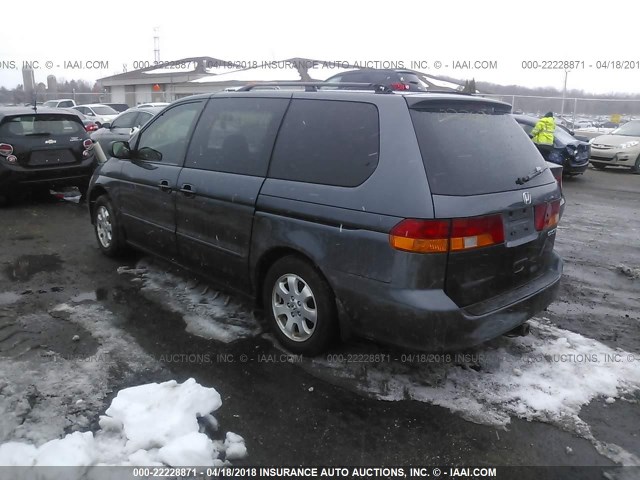 5FNRL18704B121205 - 2004 HONDA ODYSSEY EXL GRAY photo 3