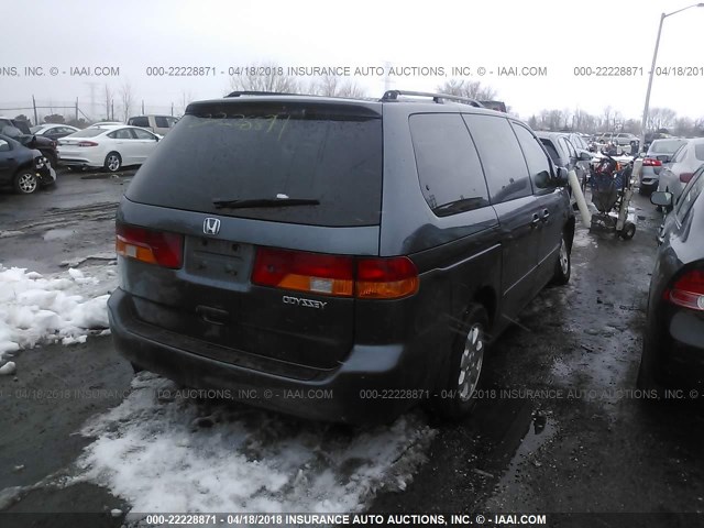 5FNRL18704B121205 - 2004 HONDA ODYSSEY EXL GRAY photo 4