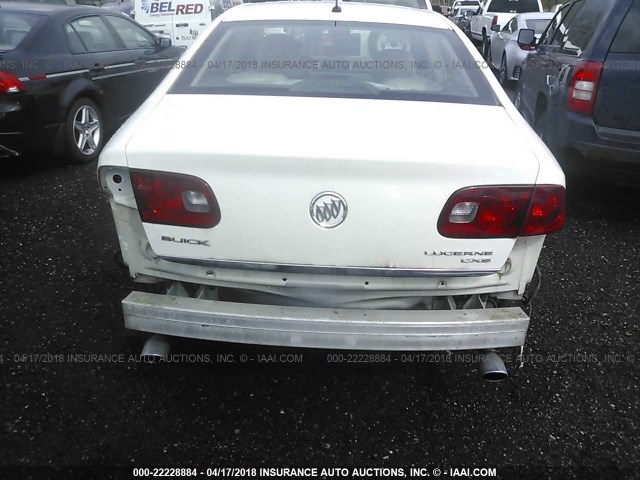 1G4HE57Y17U102080 - 2007 BUICK LUCERNE CXS WHITE photo 6