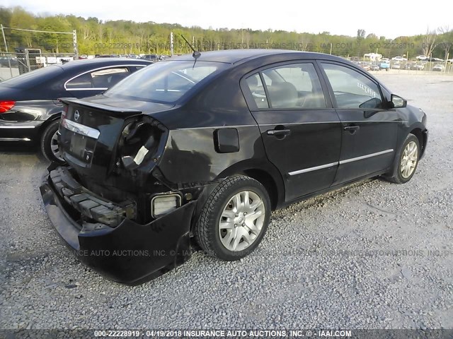 3N1AB6AP3CL679169 - 2012 NISSAN SENTRA 2.0/2.0S/SR/2.0SL BLACK photo 4