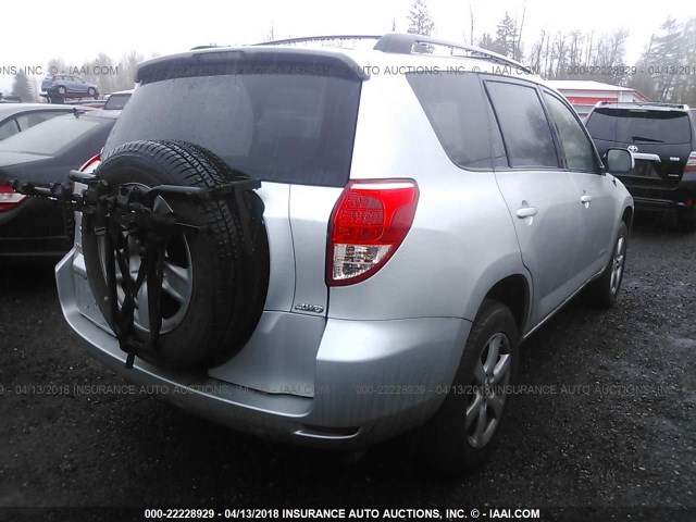 JTMBD31V876031805 - 2007 TOYOTA RAV4 LIMITED SILVER photo 4