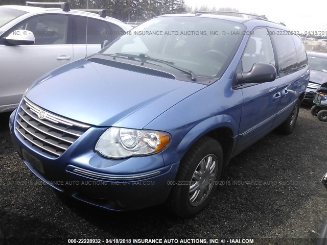 2A4GP64L37R156741 - 2007 CHRYSLER TOWN & COUNTRY LIMITED BLUE photo 2