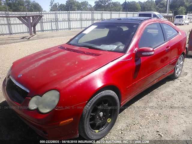 WDBRN64JX3A503966 - 2003 MERCEDES-BENZ C 320 SPORT COUPE RED photo 2