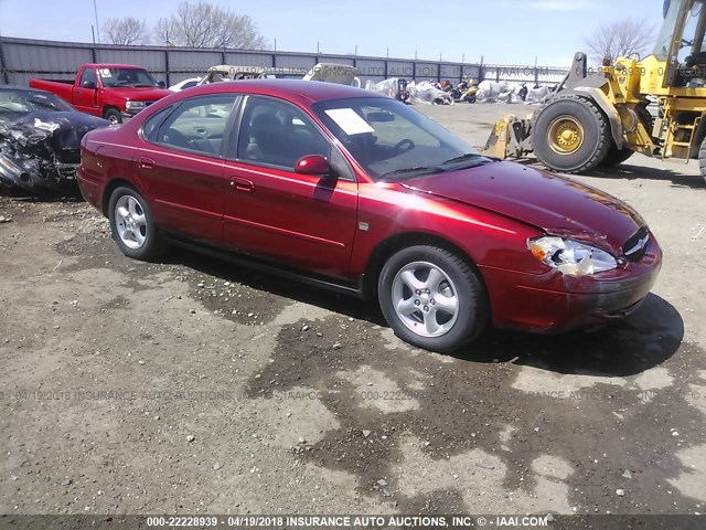 1FAFP55S3YA146949 - 2000 FORD TAURUS SES RED photo 1