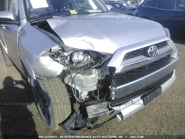 JTEBU5JR4F5247410 - 2015 TOYOTA 4RUNNER SR5/LIMITED/TRAIL/TRD PRO SILVER photo 6