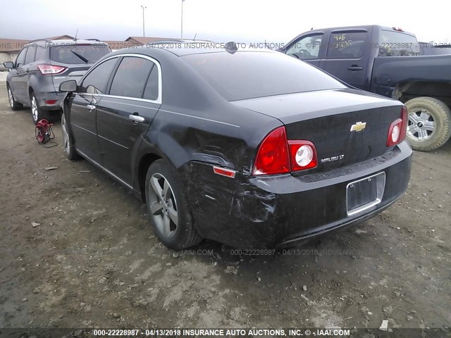 1G1ZC5E0XCF370967 - 2012 CHEVROLET MALIBU 1LT 黑色 照片 3