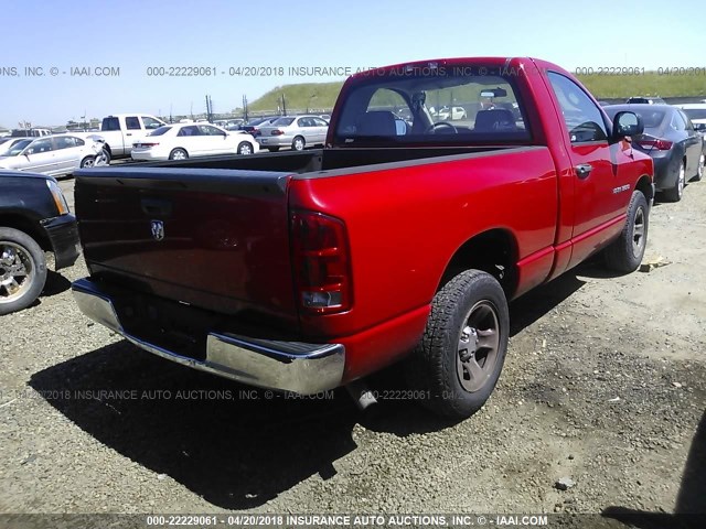 1D7HA16KX6J124722 - 2006 DODGE RAM 1500 ST RED photo 4