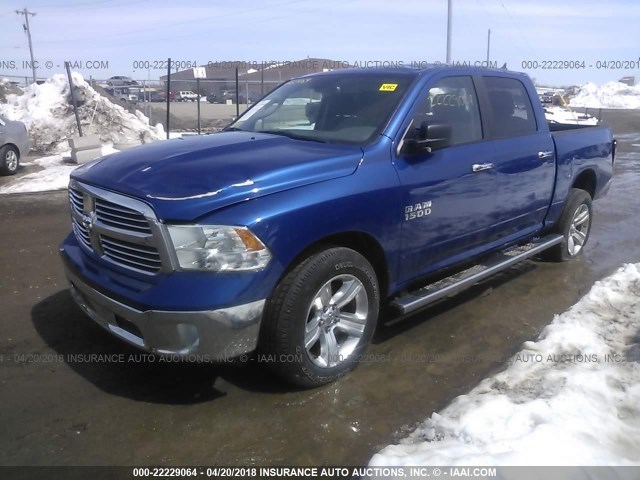 1C6RR7LGXFS769432 - 2015 RAM 1500 SLT BLUE photo 2