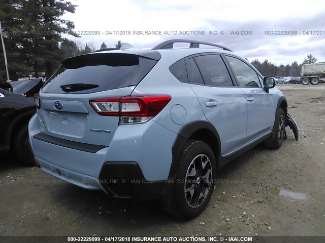 JF2GTABC0JH235327 - 2018 SUBARU CROSSTREK PREMIUM Light Blue photo 4