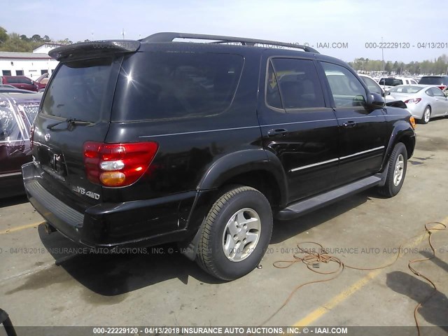 5TDBT48A21S046805 - 2001 TOYOTA SEQUOIA LIMITED BLACK photo 4