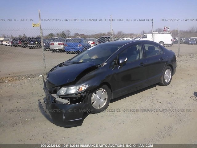 JHMFA36206S011450 - 2006 HONDA CIVIC HYBRID BLUE photo 2