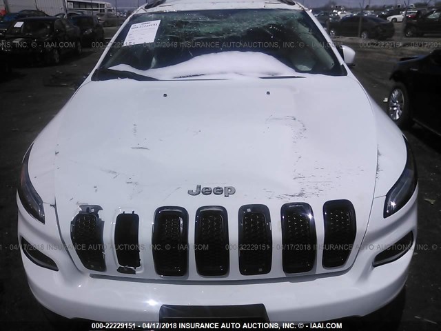 1C4PJLCB2JD552135 - 2018 JEEP CHEROKEE LATITUDE Biały zdjęcie 10