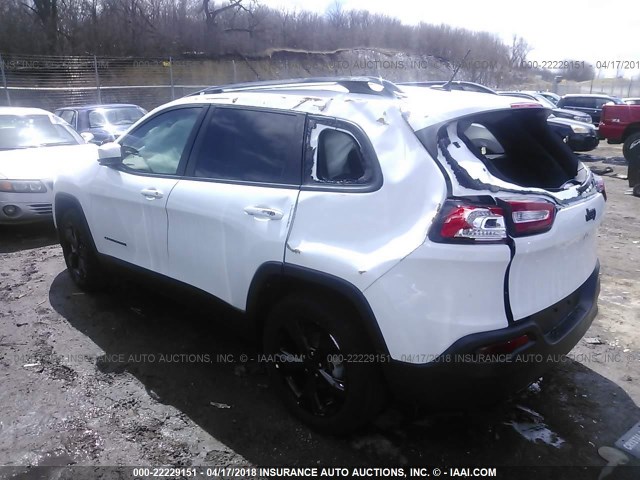 1C4PJLCB2JD552135 - 2018 JEEP CHEROKEE LATITUDE Biały zdjęcie 3