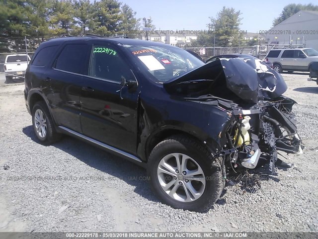 1D4RE4GG0BC667447 - 2011 DODGE DURANGO CREW BLACK photo 1