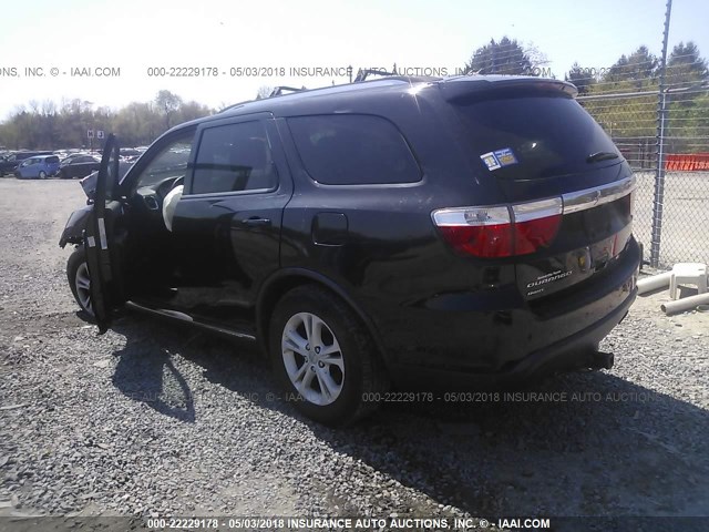 1D4RE4GG0BC667447 - 2011 DODGE DURANGO CREW BLACK photo 3