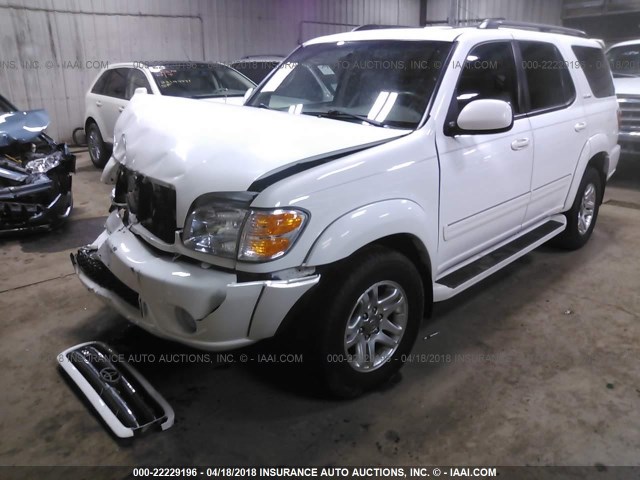 5TDBT48A54S228437 - 2004 TOYOTA SEQUOIA LIMITED WHITE photo 2