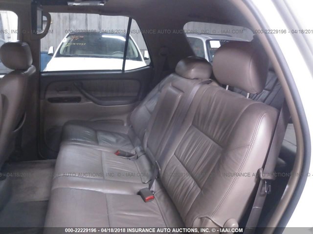 5TDBT48A54S228437 - 2004 TOYOTA SEQUOIA LIMITED WHITE photo 8