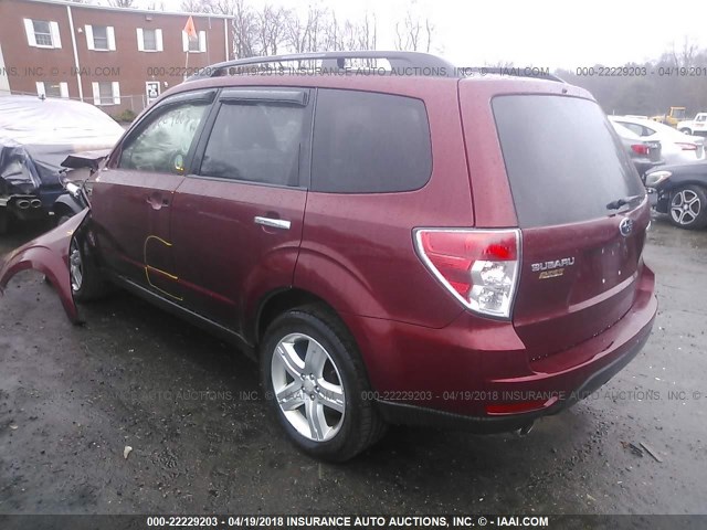 JF2SH64639H782944 - 2009 SUBARU FORESTER 2.5X LIMITED RED photo 3