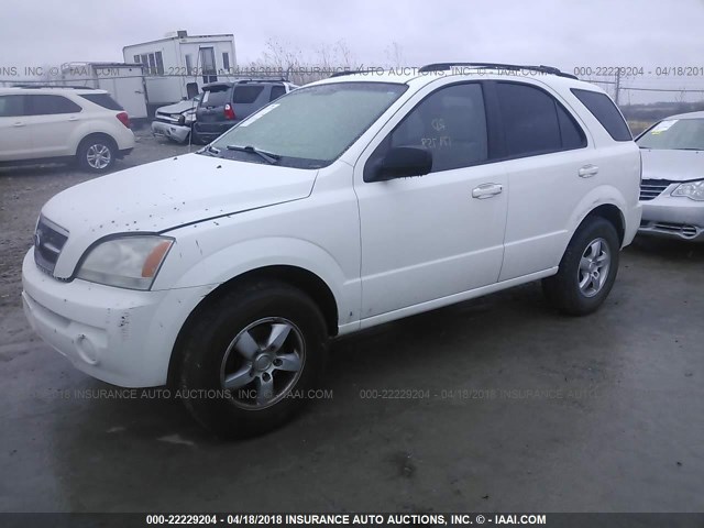 KNDJD733965577516 - 2006 KIA SORENTO EX/LX WHITE photo 2