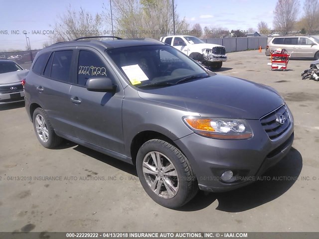 5NMSHDAG7AH377544 - 2010 HYUNDAI SANTA FE SE GRAY photo 1