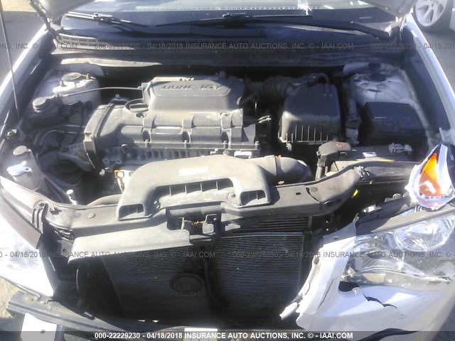 KMHDU46D29U819357 - 2009 HYUNDAI ELANTRA GLS/SE SILVER photo 10