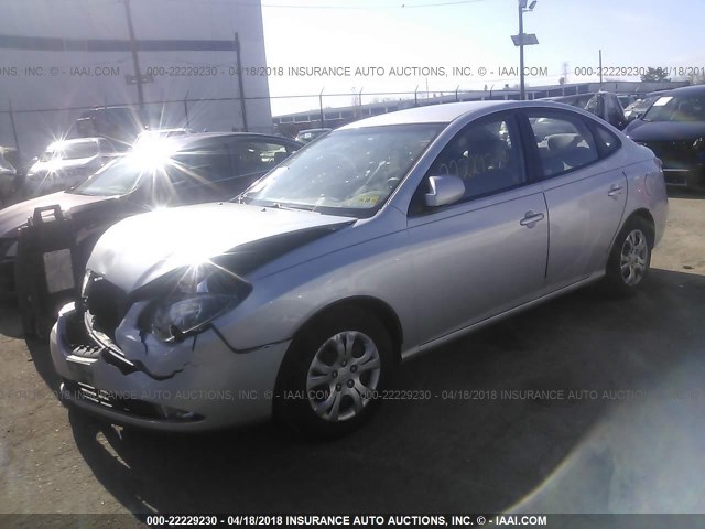 KMHDU46D29U819357 - 2009 HYUNDAI ELANTRA GLS/SE SILVER photo 2