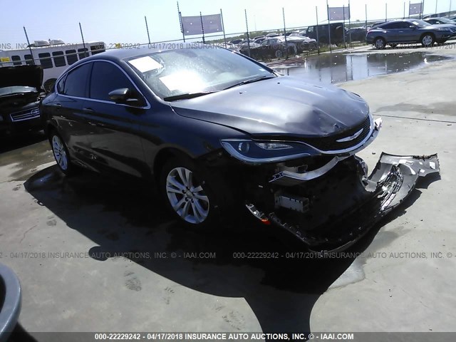 1C3CCCABXFN699742 - 2015 CHRYSLER 200 LIMITED GRAY photo 1