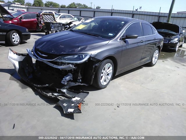 1C3CCCABXFN699742 - 2015 CHRYSLER 200 LIMITED GRAY photo 2