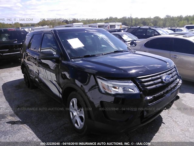 1FM5K8AR6HGA24166 - 2017 FORD EXPLORER POLICE INTERCEPTOR BLACK photo 1