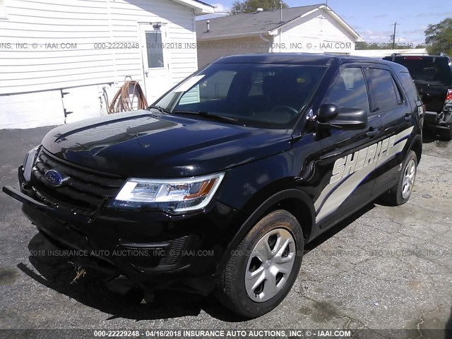 1FM5K8AR6HGA24166 - 2017 FORD EXPLORER POLICE INTERCEPTOR BLACK photo 2