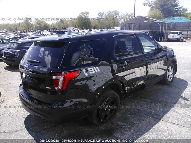 1FM5K8AR6HGA24166 - 2017 FORD EXPLORER POLICE INTERCEPTOR BLACK photo 4