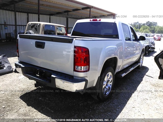 3GTP1VE07BG204245 - 2011 GMC SIERRA C1500 SLE SILVER photo 4