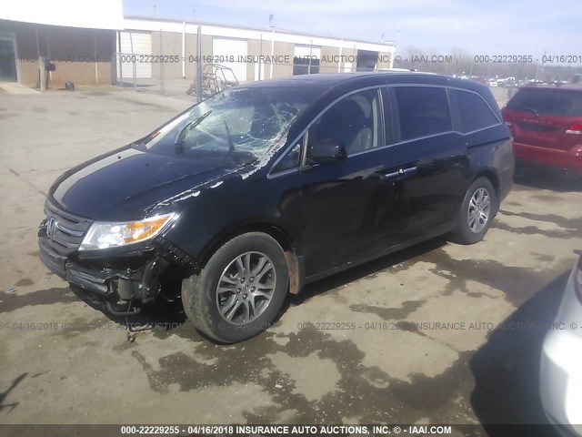 5FNRL5H60DB069606 - 2013 HONDA ODYSSEY EXL შავი ფოტო 2