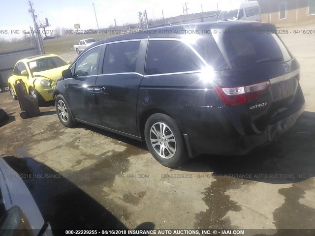 5FNRL5H60DB069606 - 2013 HONDA ODYSSEY EXL შავი ფოტო 3