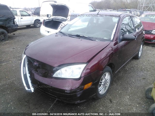 1FAFP31N27W107081 - 2007 FORD FOCUS ZX3/S/SE/SES MAROON photo 6