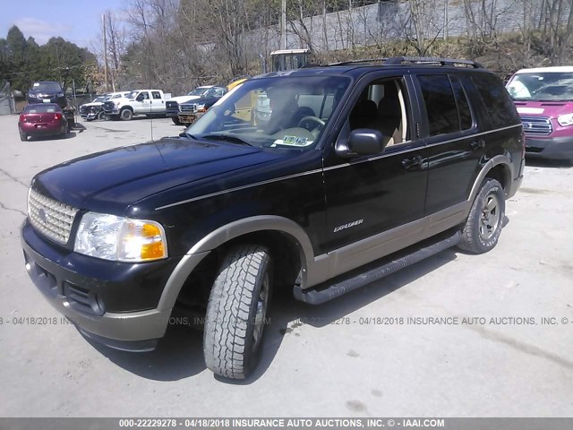 1FMDU74E32ZA48994 - 2002 FORD EXPLORER EDDIE BAUER BLACK photo 2