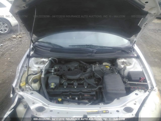 1B3EL46R66N119873 - 2006 DODGE STRATUS SXT SILVER photo 10