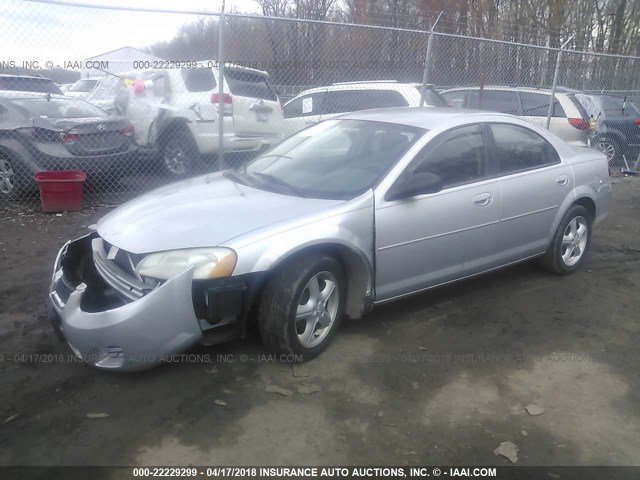 1B3EL46R66N119873 - 2006 DODGE STRATUS SXT SILVER photo 2