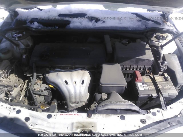 4T1BE46K18U744586 - 2008 TOYOTA CAMRY CE/LE/XLE/SE WHITE photo 10