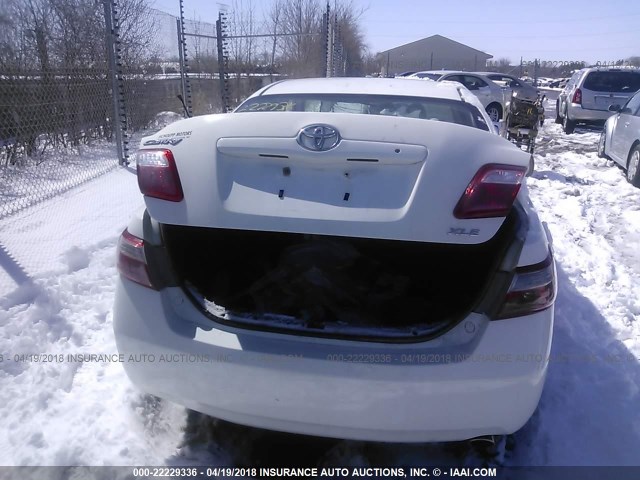 4T1BE46K18U744586 - 2008 TOYOTA CAMRY CE/LE/XLE/SE WHITE photo 6