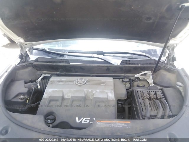 3GYFNBEY0AS602729 - 2010 CADILLAC SRX PERFORMANCE COLLECTION Ақ фото 10